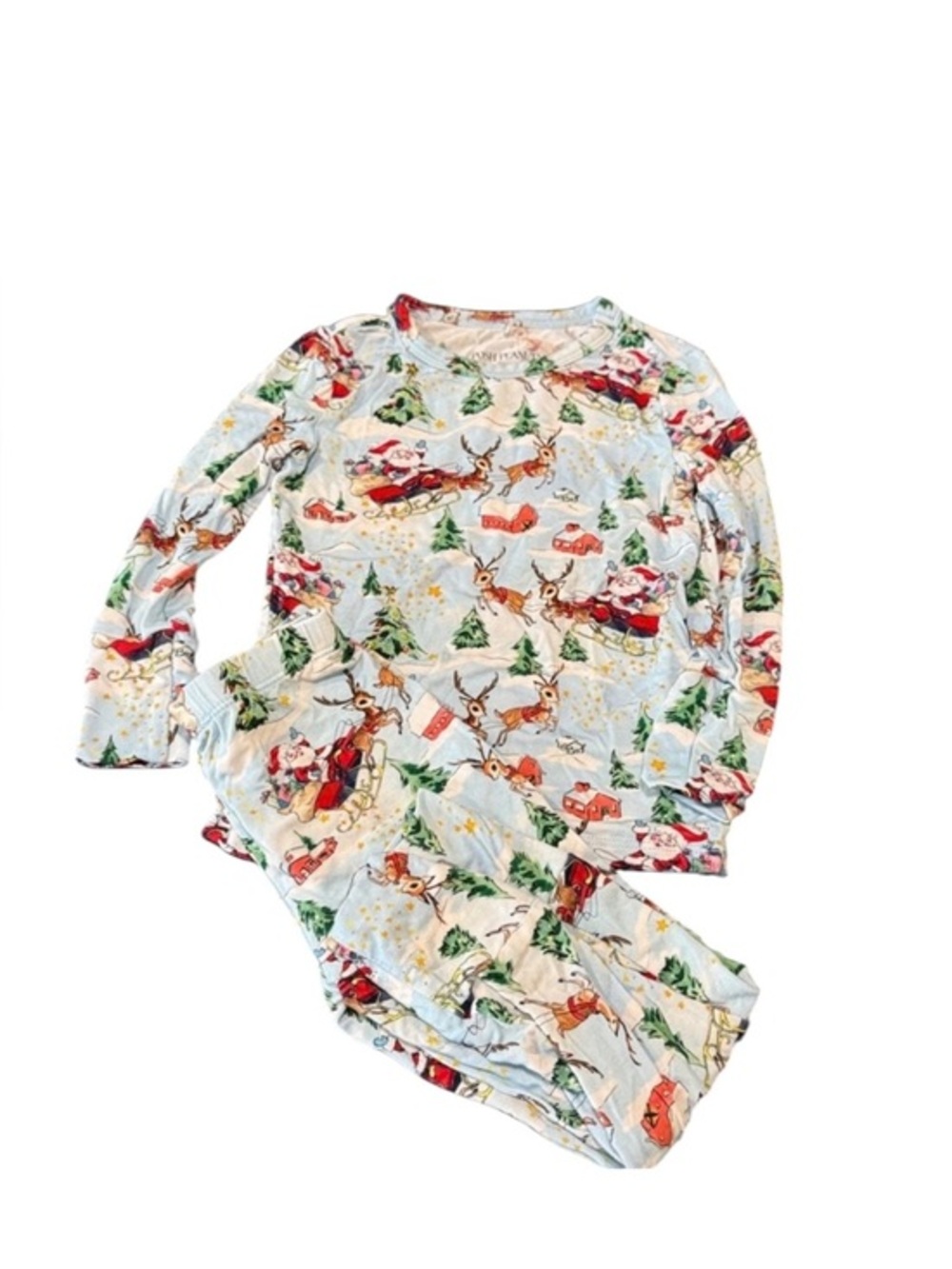 Posh Peanut Pere Noel Classic Pajama Set - 2T Christmas Santa Reindeer Sled